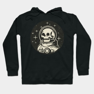 Skull Astronaut Vintage Portrait Illustration Hoodie